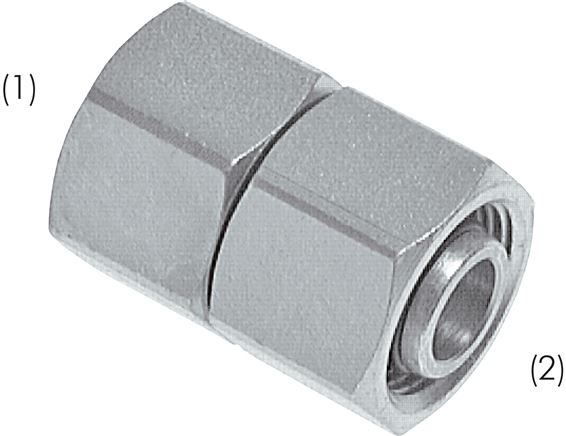 Gerader Verbinder 10 L-10 L, Stahl verzinkt, mit Dichtkegel und O-Ring