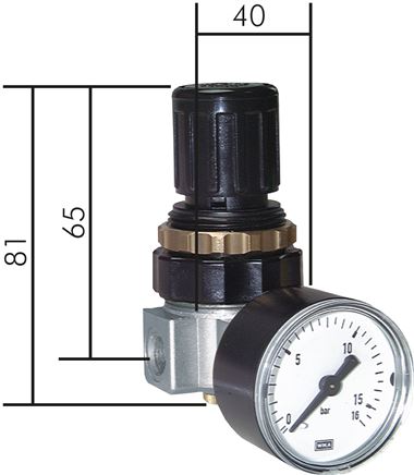Mini-Druckregler G 1/4", 0,1 - 3 bar