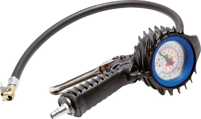 Handreifenfüller ungeeicht, 0 - 12 bar, Kupplungsstecker NW 7,2, blau