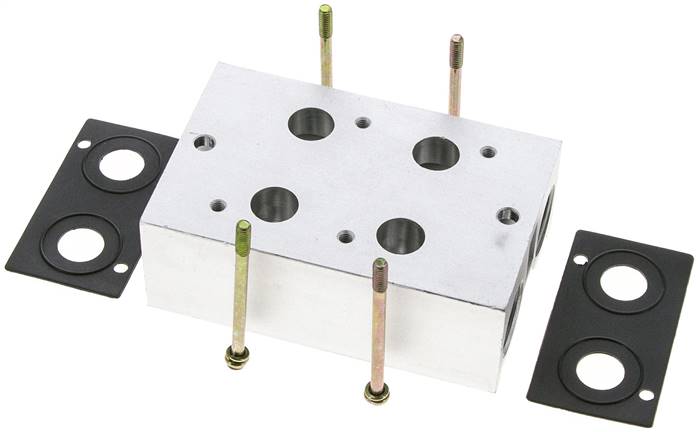 Mehrfachanschlussplatte (2-fach) für 3/2-Wege Ventile zu V 34-2