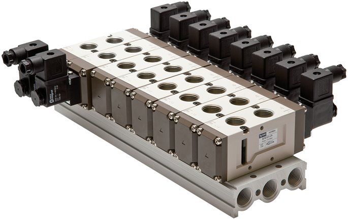 Reihenleiste (2-fach) für SF6000 (5/2 und 5/3-Wege)