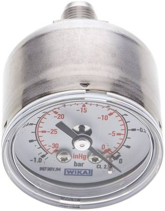 ES-Manometer waagerecht, 40mm, -1 bis 0 bar, G 1/8"