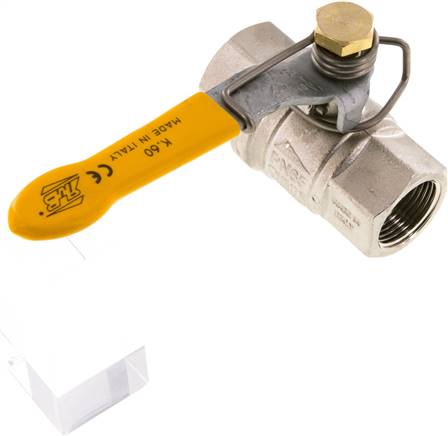 Messing-Kugelhahn, G 3/4", -0,98 bis 40bar, federschließend