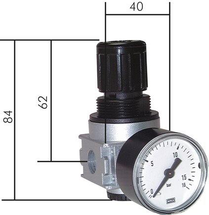 MULTIFIX Druckregler, G 1/4", 0,2 - 6bar, Baureihe 0, 1450 l/min