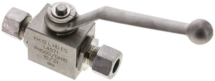 Hochdruck-Kugelhahn, Edelstahl, 12 L (M18x1,5), -0,999 bis 315bar