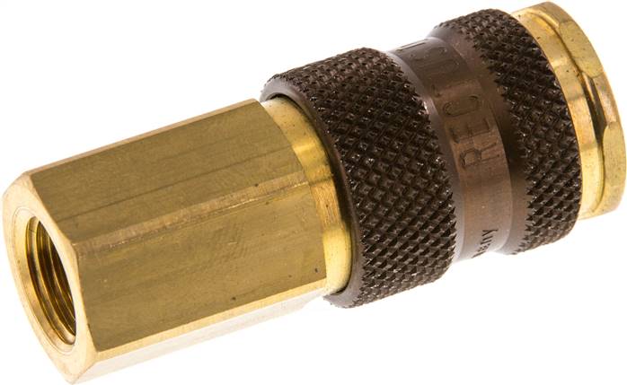 Schnellkupplung (NW7,2) G 1/4"(IG), braun, Dreieck 12,5 mm