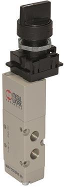 5/2-Wegeventil / manuell betät. kurzem Drehhebel / G 1/8 106433