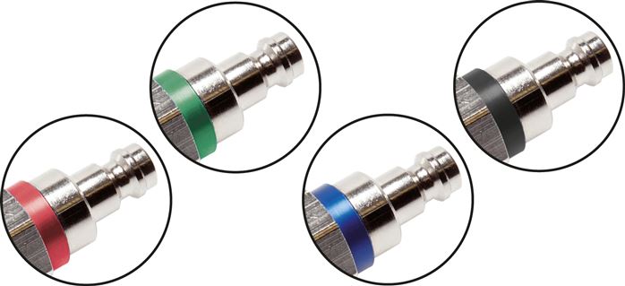 Schott-Kupplungsstecker (NW5) 4mm Schlauch, Messing