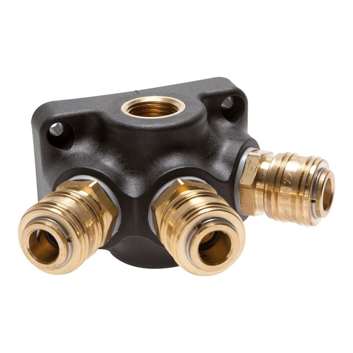 Presa a muro con G 1/2" (IG) e 3 attacchi rapidi standard NW7.2