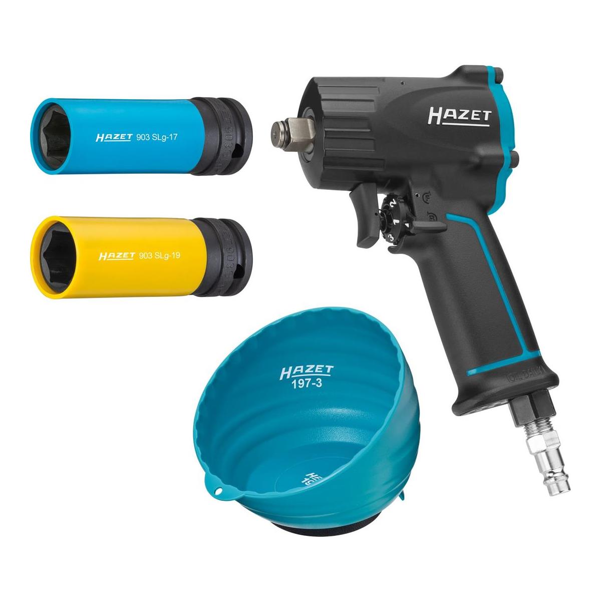 HAZET 1/2" Druckluft-Schlagschrauber 9012M /4 mit Sortiment