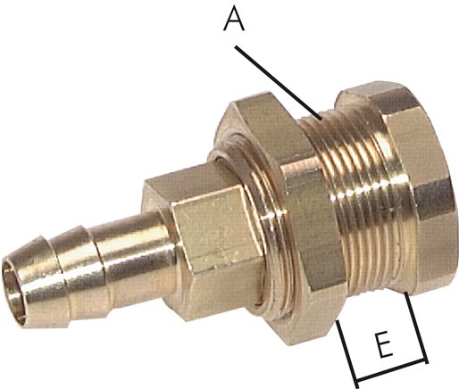 Abreiß-Schnellkupplung (NW5) 6 (1/4")mm Schlauch, Messing