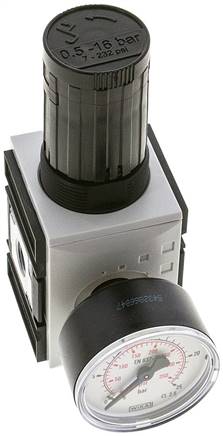 FUTURA Druckregler, G 1/4", 0,5 - 16bar, mit durchgehender Druckversorgung