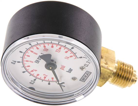 Manometer senkrecht (KU/Ms), 50mm, 0 bis 1 bar, G 1/4"