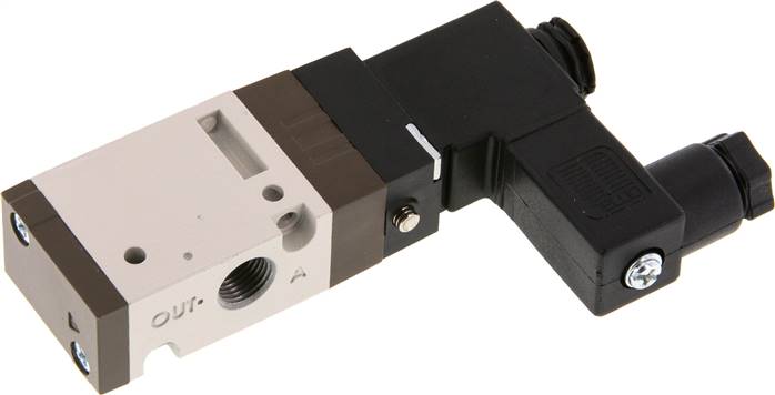 3/2-Wege Magnetventil, G 1/8", Federrückstellung (NO), 12 V=