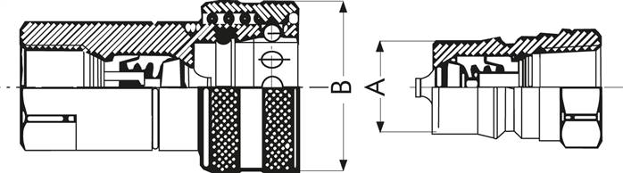Hydraulikkupplung ISO 7241-1B, Stecker, NPT 3/4"(IG), Stahl