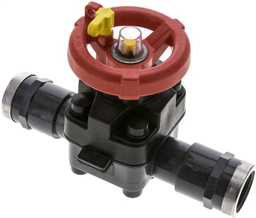 PVC-Membranventil (Hand) PVC / EPDM, Rp 1" Innengewinde