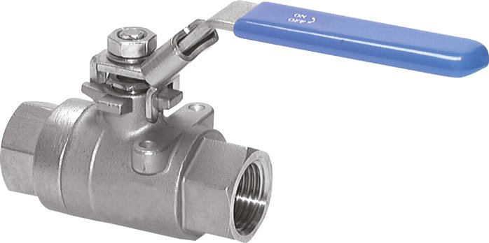 Edelstahl-Kugelhahn, G 1/2", 0 bis 130bar
