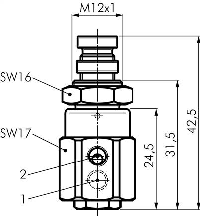 Micro-Druckregler M 5, 0,2 - 2 bar