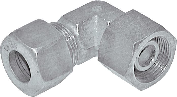 Einstellb. Winkel-Schneidringverschr. 22 L (M30x2), Stahl verzinkt