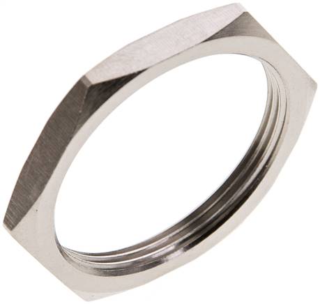 Befestigungsmutter, Messing vernickelt