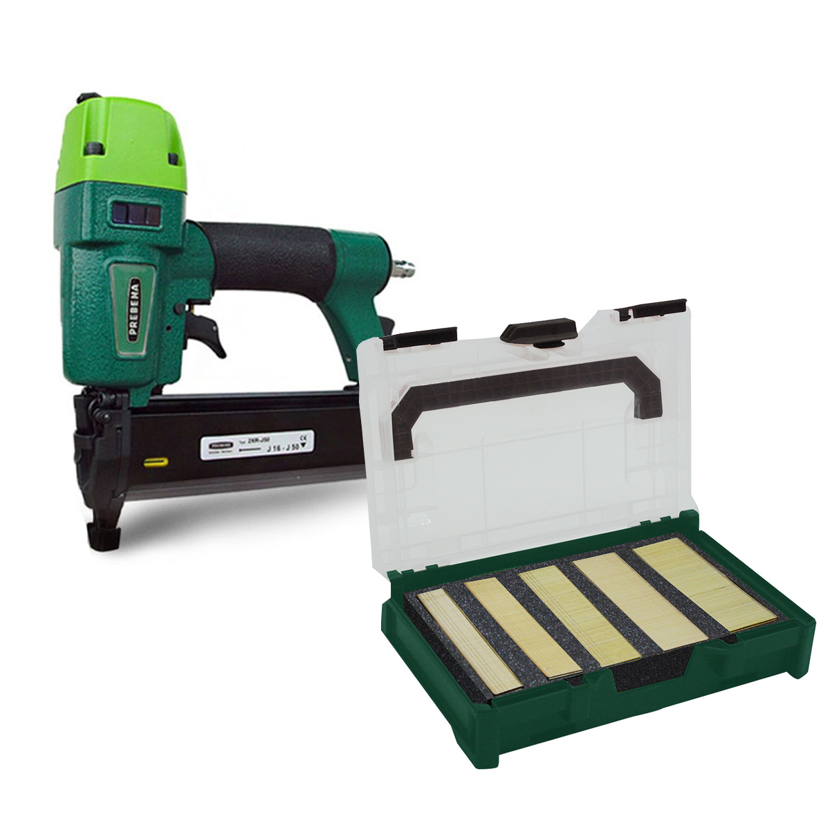 AKTION Prebena Druckluftnagler 2XR-J50 & PROFI J-BOX