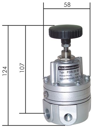 Hochleistungs-Präzisionsdruckregler, G 1/4", 0,05 - 4 bar