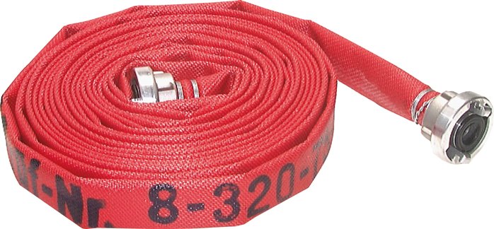 Feuerlöschschlauch DIN 14811, DN25-25-D, rot, Klasse 2, 15mtr