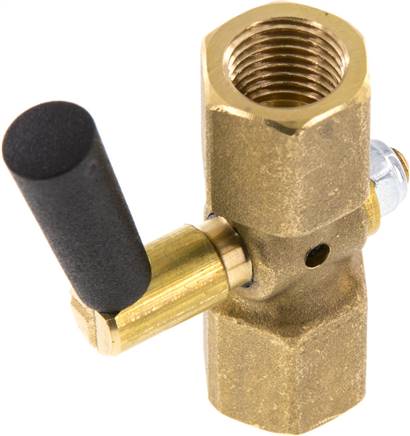 Manometer-Absperrhahn G 1/4" Muffe - Muffe, Messing, ohne Prüfanschluss