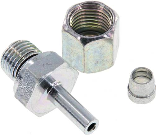 Einstellb. Schneidringverschr. G 1/4"-6 S, Stahl verzinkt