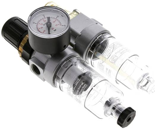 Mini-Wartungseinheit, 2-tlg., G 1/4", 0,5 - 16 bar