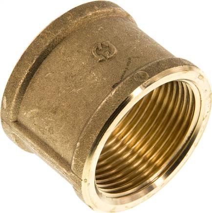 Rundmuffe G 1-1/4"-G 1-1/4", Messing