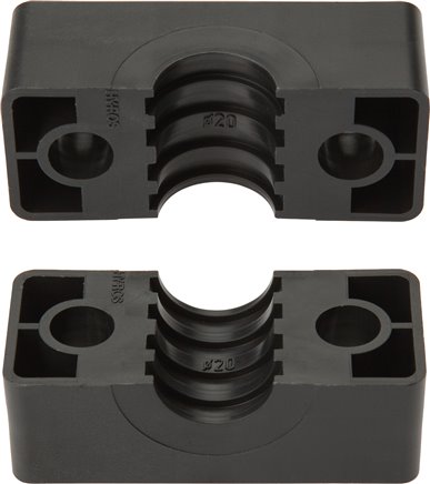 Klemmbackenpaar 25mm, Baugröße 3, schwere Baureihe Polypropylen