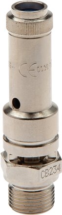 TÜV-Sicherheitsventil G 1/4" (DN8), 3,30 bar, Messing vernickelt