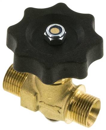 Kugel-Absperrventil, Messing,gerade, G 3/8", PN 40