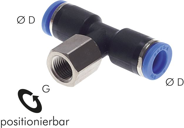 T-Steckanschluss, Innengew. G 3/8"-10mm, IQS-Standard