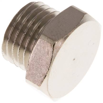 Verschlussstopfen Außenskt. G 1/4", Messing vernickelt