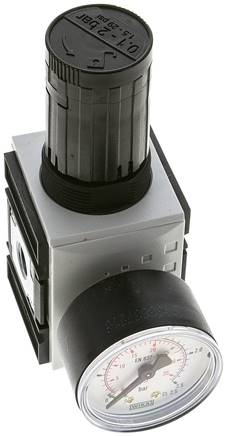 FUTURA Druckregler, G 1/4", 0,1 - 2bar, mit durchgehender Druckversorgung