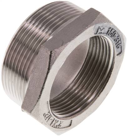 Reduziernippel R 2"(AG)-Rp 1-1/2"(IG), 1.4408