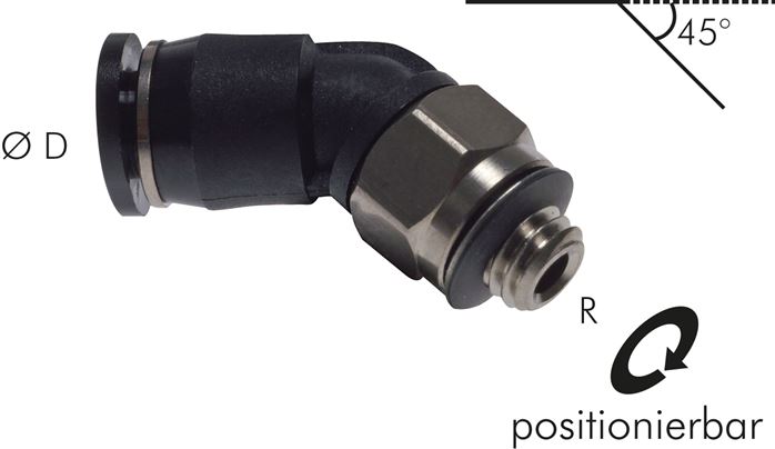 45°-Steckanschluss R 1/8"-4mm, IQS-Mini