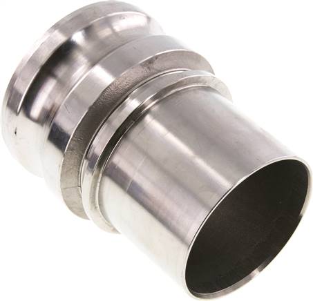 DIN/EN-Kamlock-Stecker (E/EC) 75 (3")mm Schlauch, Edelstahl (1.4408)