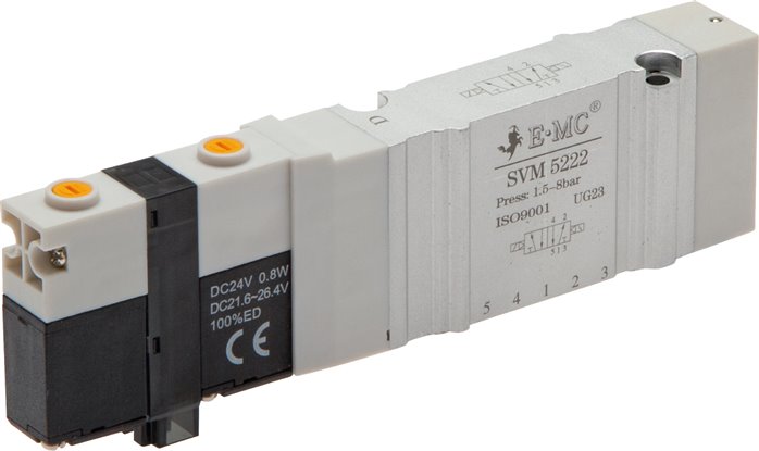Magnetventil für S2V, 5/3-Wege (Mittelstellung belüftet) Typ SVM 5322-P