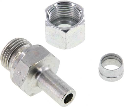 Einstellb. Schneidringverschr. G 1/2"-12 S, Stahl verzinkt