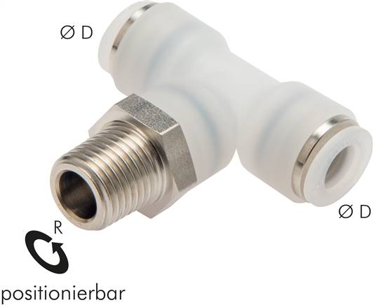 T-Steckanschluss R 1/4"-8mm, IQS-PVDF