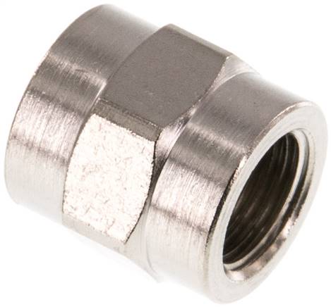 Muffe G 1/8"-G 1/8", Messing vernickelt