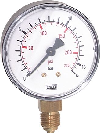 Manometer senkrecht (ST/Ms), 40mm, 0 - 10 bar, G 1/8"