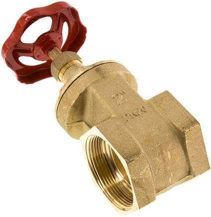 Muffen-Absperrschieber, Messing, G 2", PN 20