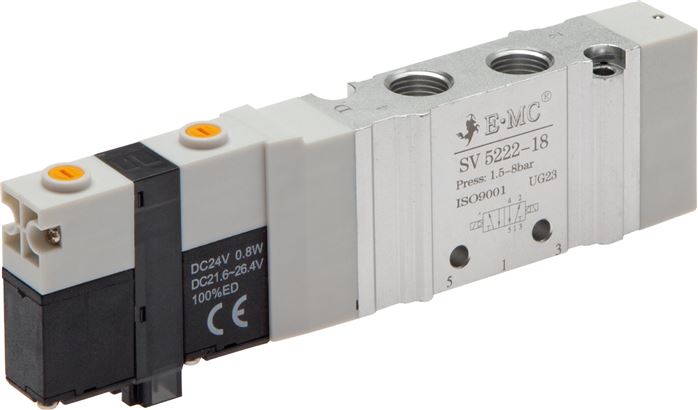 Magnetventil für S2V, 5/3-Wege (Mittelstellung geschlossen) Typ SV 5322-18C