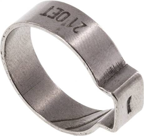 1-Ohr-Schlauchschelle 18,7 - 21mm, Edelstahl