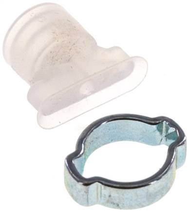 Ovalsauger, 15 x 5mm, Hub 1mm, Silikon (60A, transparent)