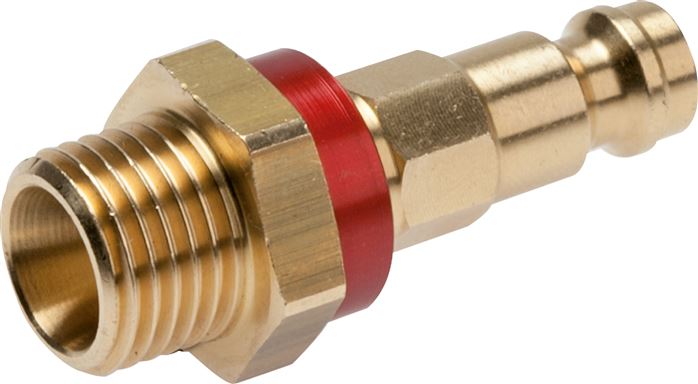 Kupplungsstecker (NW5) G 1/8"(AG), grün, Kreis Ø 10,5 mm